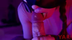 再生 仮面をかぶったホテルでの濃厚なフェラとごっくんする美人妻